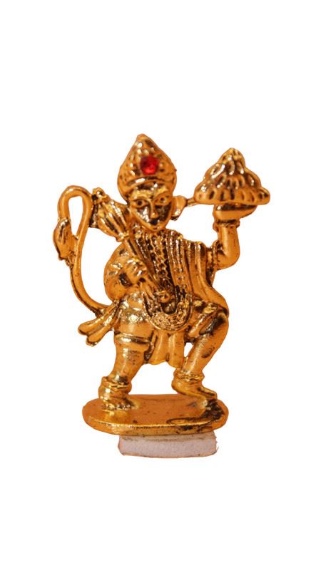 Lord Bahubali Hanuman Idol for home,car decore (1.5cm x 1cm x 0.3cm) Gold