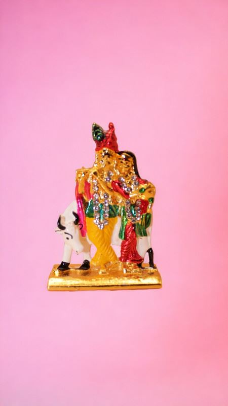 Radha Krishna Idol Showpiece Murti Gifts Home Decor(2cm x1.5cm x0.5cm)Mixcolor