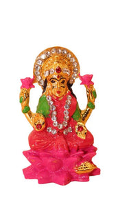 Laxmi Hindu God Hindu God laxmi fiber idol ( 2.2cm x 1.3cm x 0.5cm) Gold