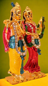 Radha Krishna Idol Showpiece Murti Gifts Home Decor(2.8cm x2.8cm x0.5cm)Mixcolor