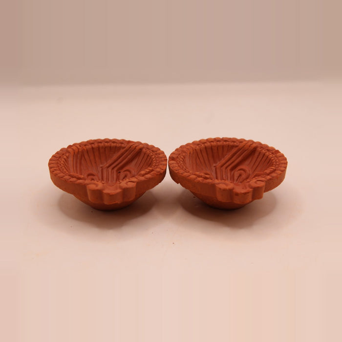 Sathiya clay diya, pack of 2
