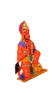 Lord Bahubali Hanuman Idol for home,car decore (2.5cm x 1.3cm x 0.5cm) Orange