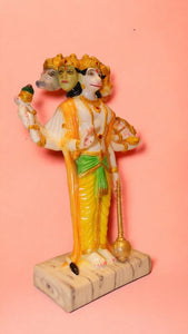 Lord Bahubali Hanuman Idol Bajrang Bali Murti (14cm x 9cm x 7cm) White