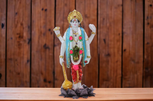 Lord Vishnu Ji Murti Vishnu Bhagwan Statue for Home Pooja Gift Office RoomRedRed