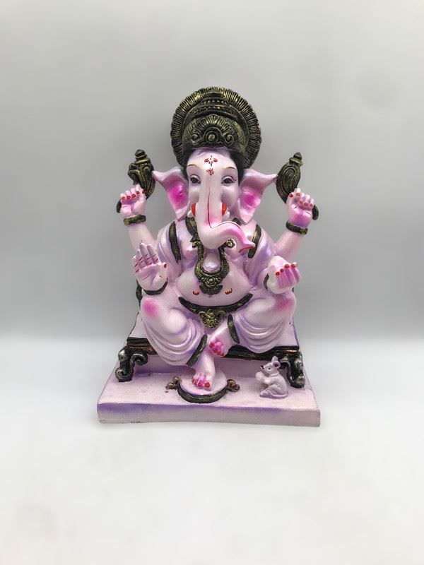 Ganesh Ganesha Ganpati Ganapati Hindu God Hindu God Ganesh fiber idol Purple