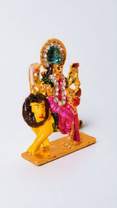 Goddess Ambaji Maa Durga Sitting Idol Statue Gold