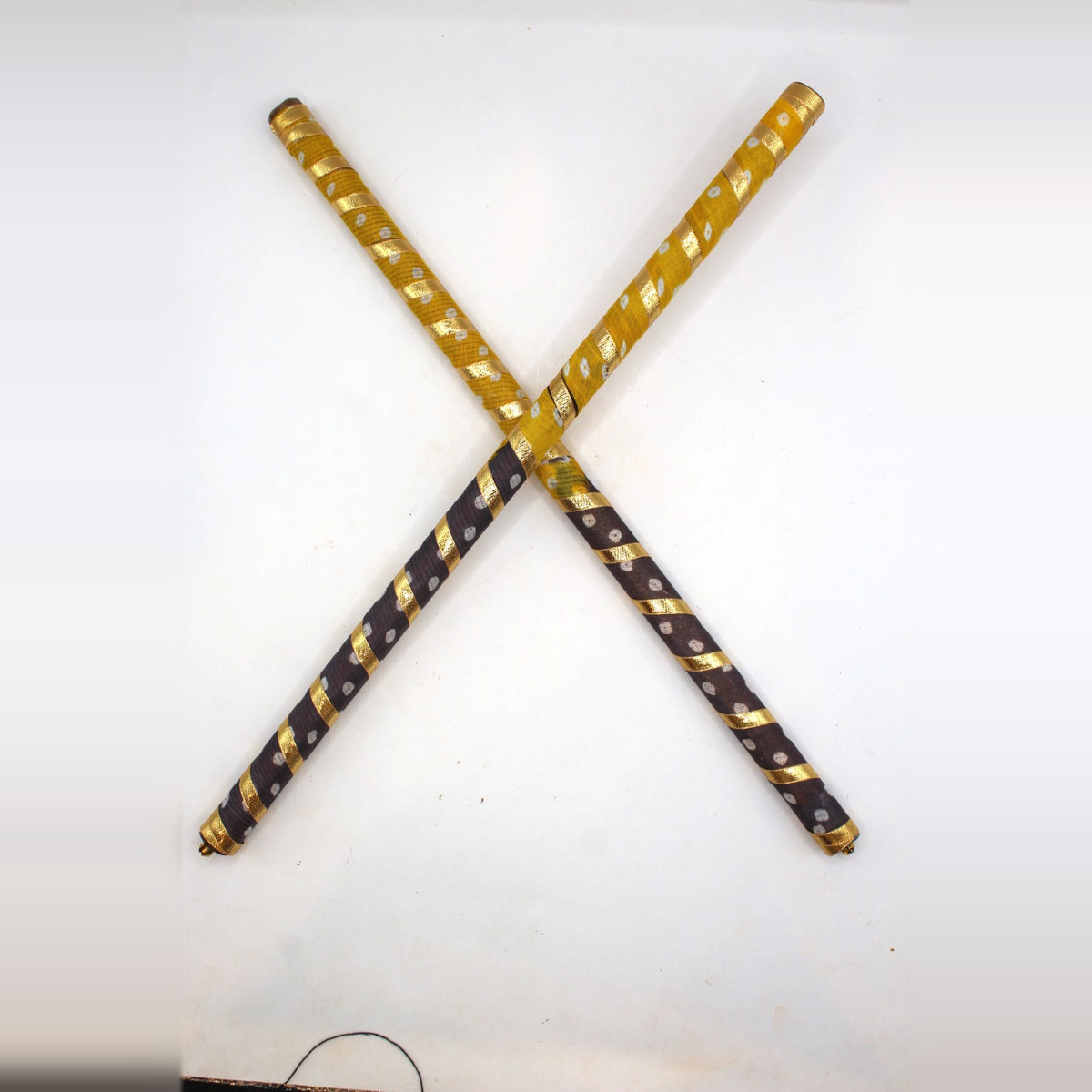 Dandiya Sticks – Bandhani Style Multicolour, Pair, 15 inch