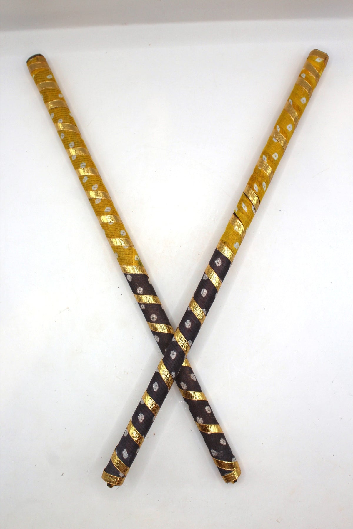 Dandiya Sticks – Bandhani Style Multicolour, Pair, 15 inch