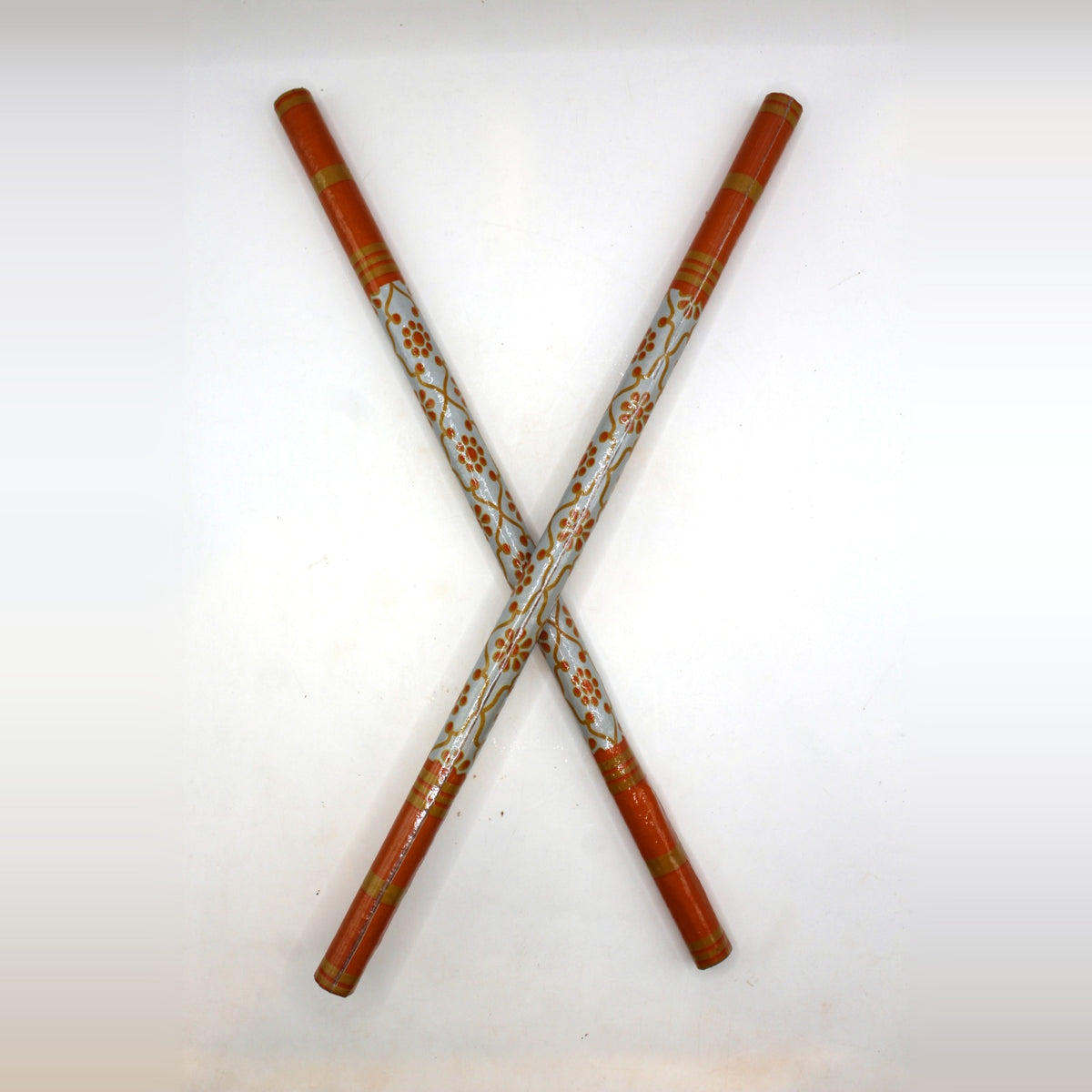 Dandiya Sticks – Floral Printed, Pair, 15 inch