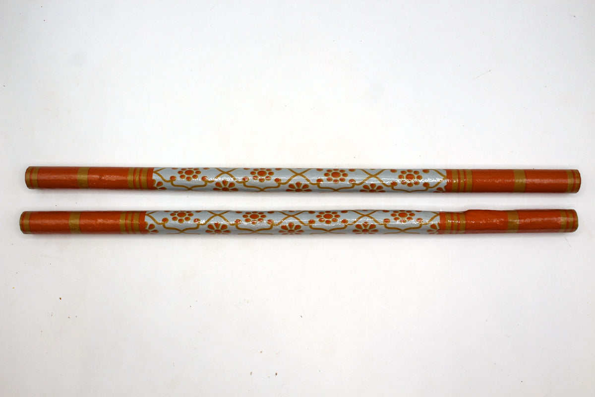 Dandiya Sticks – Floral Printed, Pair, 15 inch