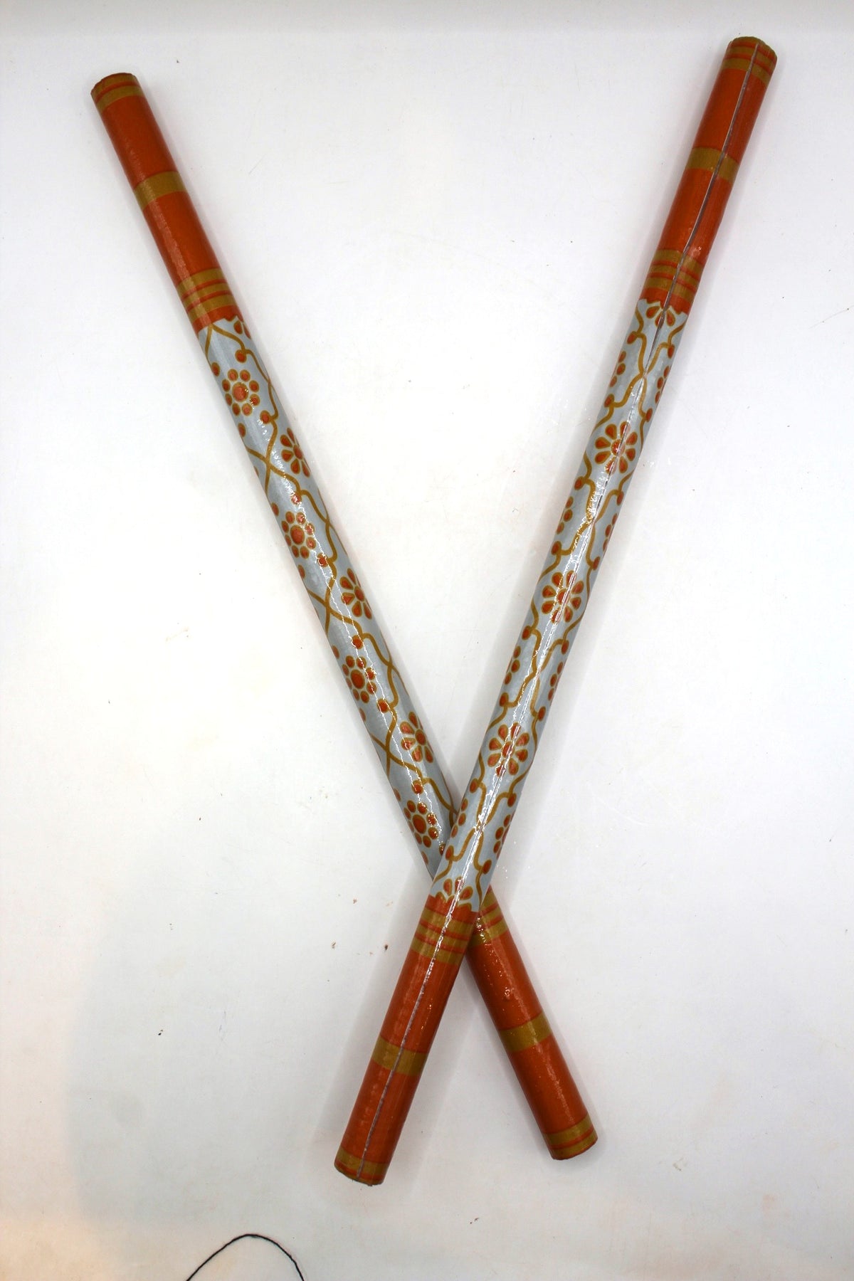 Dandiya Sticks – Floral Printed, Pair, 15 inch