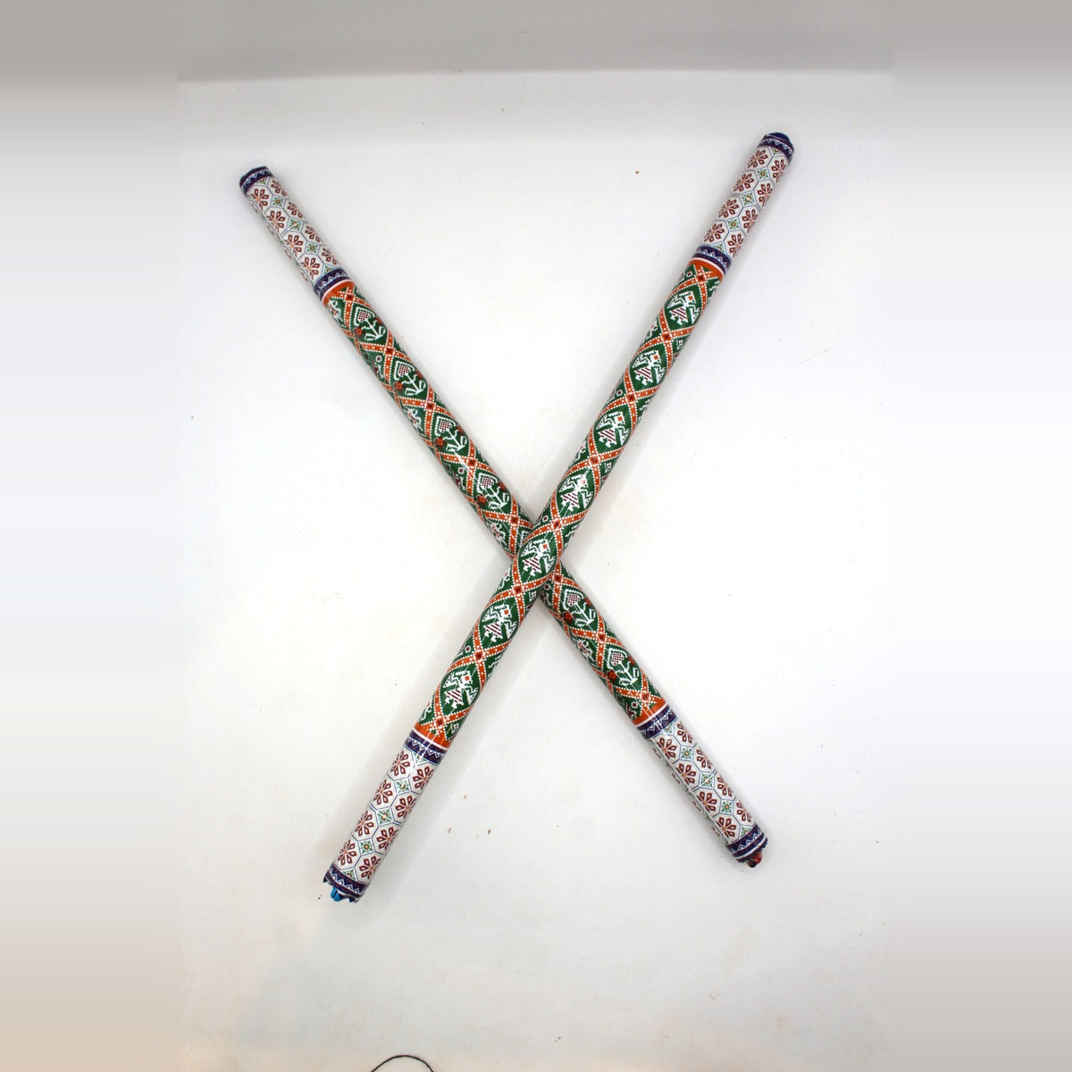 Dandiya Sticks – Traditional Printed, Pair, 15 inch