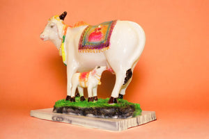 Cow with Calf Vastu,Positive Energy for Home offers Wealth,Prosperity Mixcolor