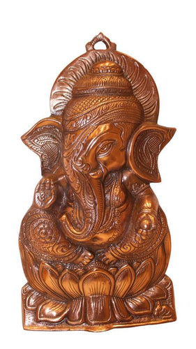 GANESH WALL HANGING & TABLE SHOWPIECE FIGURINE STATUE FOR HOME DECOR Copper