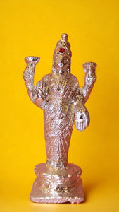Laxmi Hindu God Hindu God laxmi fiber idol ( 4.3cm x 1.3cm x 1.3cm) Silver