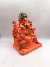 Load image into Gallery viewer, Ganesh Ganesha Ganpati Ganapati Hindu God Hindu God Ganesh fiber idol Orange