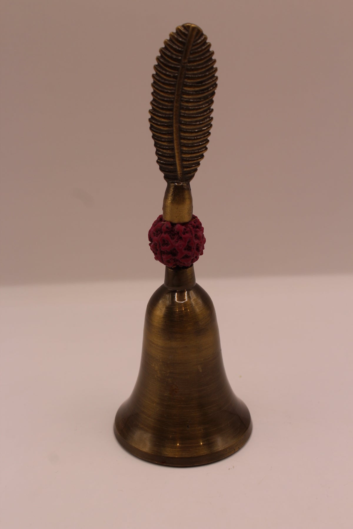 Rudraksha pooja bell, antique bronze, right side