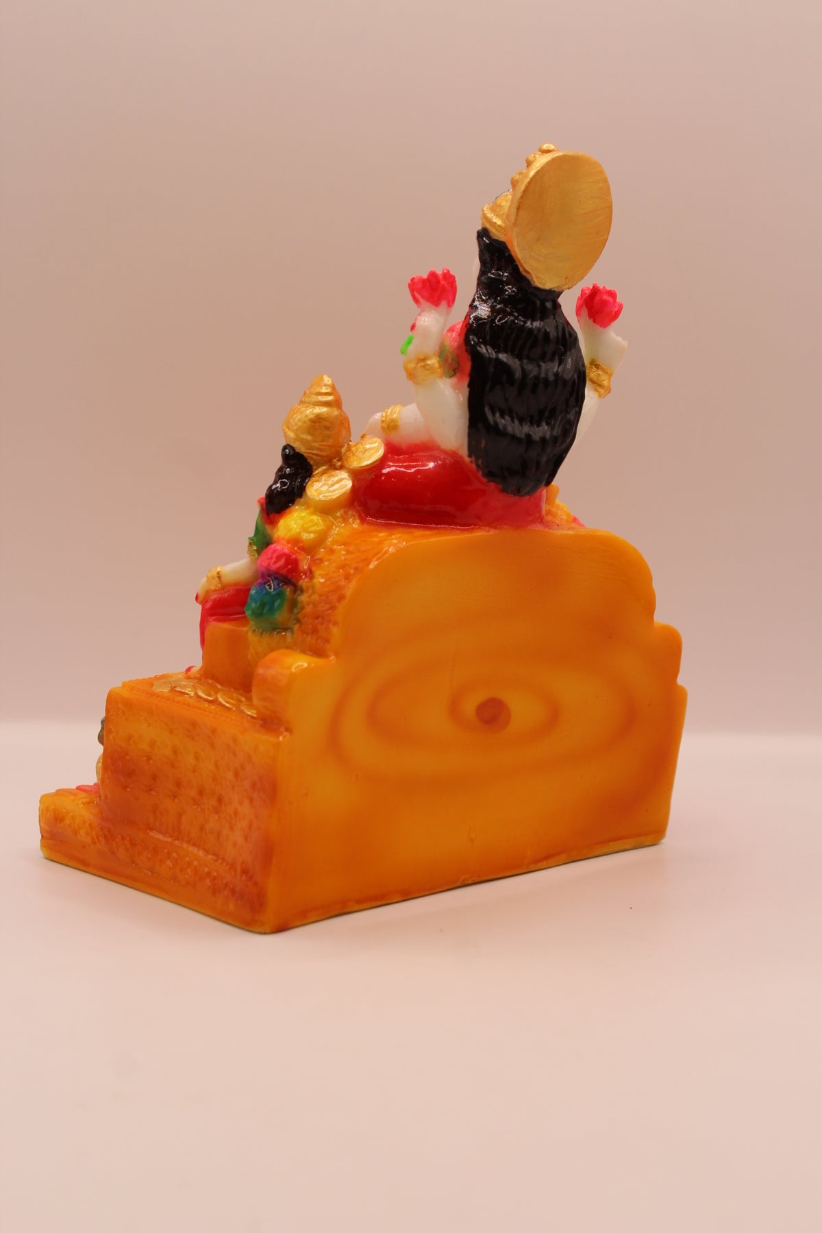 Kuber Laxmi Dhanvantri resin statue, back