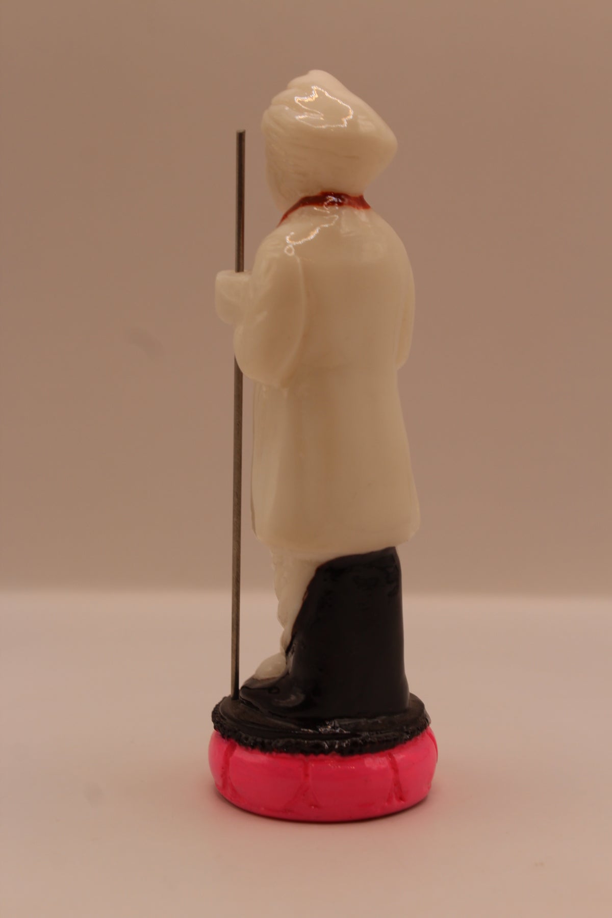 White Jalaram Bapa resin murti, right side