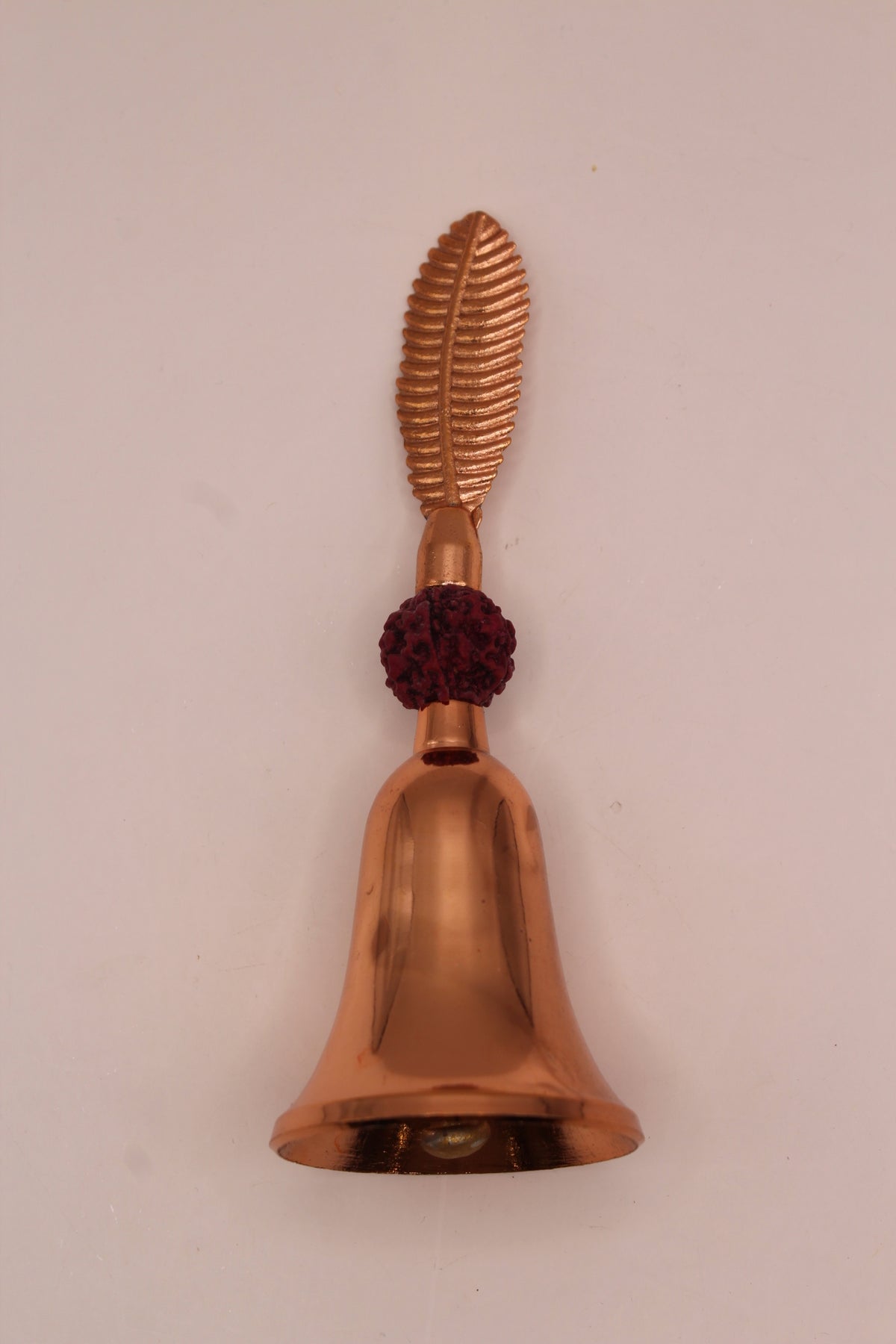 Rudraksha pooja bell, rose gold, back