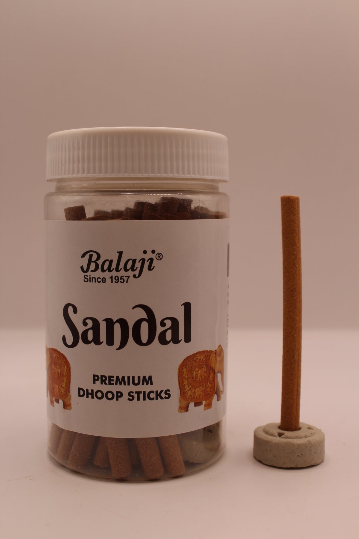 Balaji Sandal dhoop stick on its stand