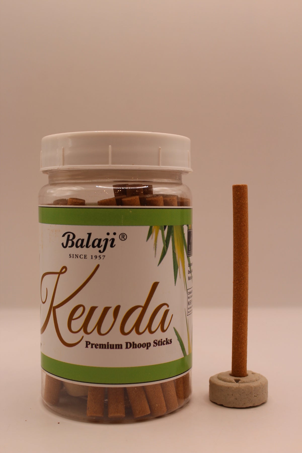 Balaji Kewda dhoop stick on its stand