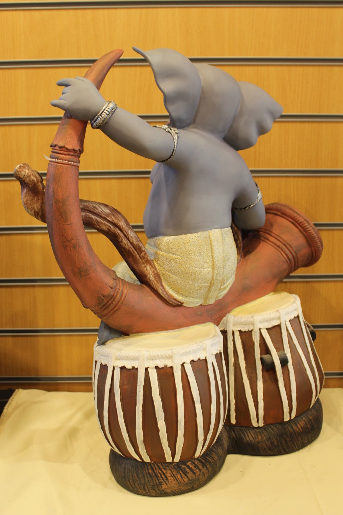 Ganesh Gift Statue – Musician on Tabla, Large, Resin/Fibre, 24 inch – back view