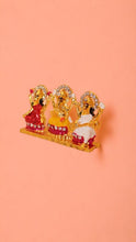 Load image into Gallery viewer, Laxmi,ganesh,saraswati Hindu God fiber idol Gold