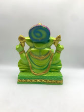 Load image into Gallery viewer, Ganesh Ganesha Ganpati Ganapati Hindu God Hindu God Ganesh fiber idol Green
