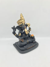 Load image into Gallery viewer, Ganesh Ganesha Ganpati Ganapati Hindu God Hindu God Ganesh fiber idol Black