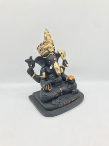Ganesh Ganesha Ganpati Ganapati Hindu God Hindu God Ganesh fiber idol Black