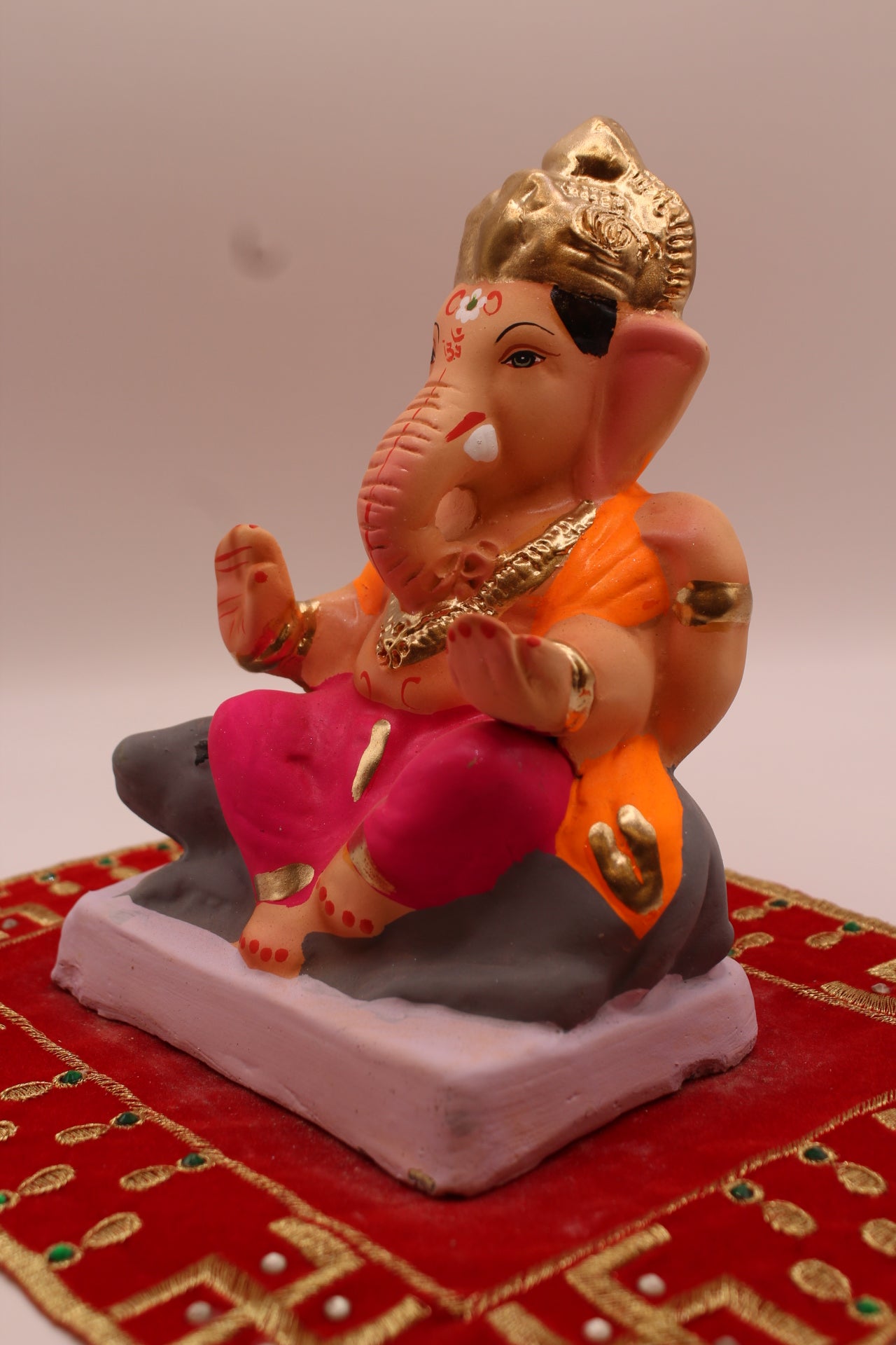 Angled view showing the mushak's head and forepaws