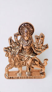 Goddess Ambaji Maa Durga Sitting Idol Statue Gold