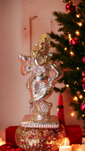 Ganesh Bhagwan Ganesha Statue Ganpati for Home Decor(13cm x 7cm x 5cm) Silver
