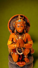 Load image into Gallery viewer, Lord Bahubali Hanuman Idol Bajrang Bali Murti (6cm x 3cm x 1.5cm) Orange