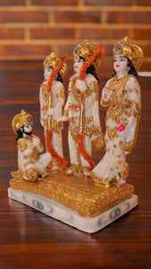 Lord Ram Darbar statue for Home/Office decoration (11cm x 8cm x 4.5cm) White