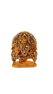 Ganesh Bhagwan Ganesha Statue Ganpati for Home Decor(2cm x 1.5cm x 0.8cm) Gold