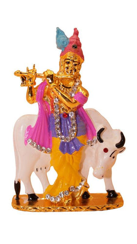 Lord Krishna,Bal gopal Statue,Home,Temple,Office decore(3cm x2cm x0.8cm)Mixcolor