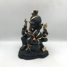 Load image into Gallery viewer, Ganesh Ganesha Ganpati Ganapati Hindu God Hindu God Ganesh fiber idol Black