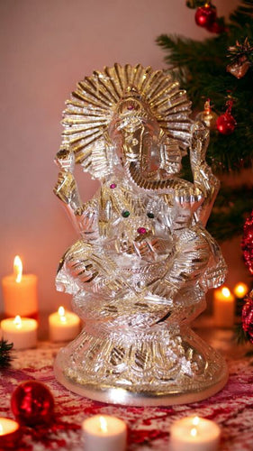 Ganesh Bhagwan Ganesha Statue Ganpati for Home Decor(8cm x 4cm x 4cm) Silver