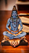 Load image into Gallery viewer, Lord Shiva Shankar Statue Bhole Nath Murti Home Decor( 15cm x 9.5cm x 7cm) Blue