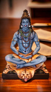 Lord Shiva Shankar Statue Bhole Nath Murti Home Decor( 15cm x 9.5cm x 7cm) Blue