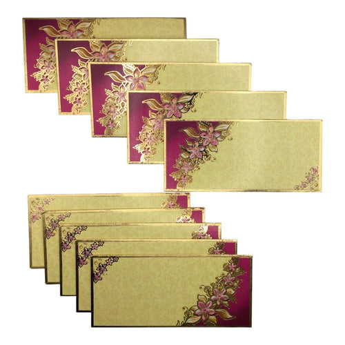 Envelopes Envelope Money holder Diwali Wedding Gift Card Pack of 10 Yellow Pink