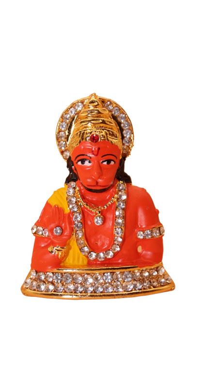Lord Bahubali Hanuman Idol for home,car decore (2cm x 1.8cm x 0.8cm) Gold