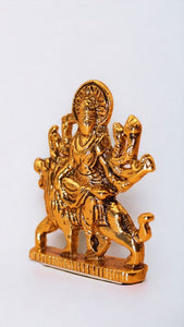 Goddess Ambaji Maa Durga Sitting Idol Statue Gold