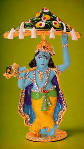 Lord Krishna,Bal gopal Statue,Home,Temple,Office decore(4cm x2.2cm x1cm)Blue