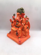 Load image into Gallery viewer, Ganesh Ganesha Ganpati Ganapati Hindu God Hindu God Ganesh fiber idol Orange