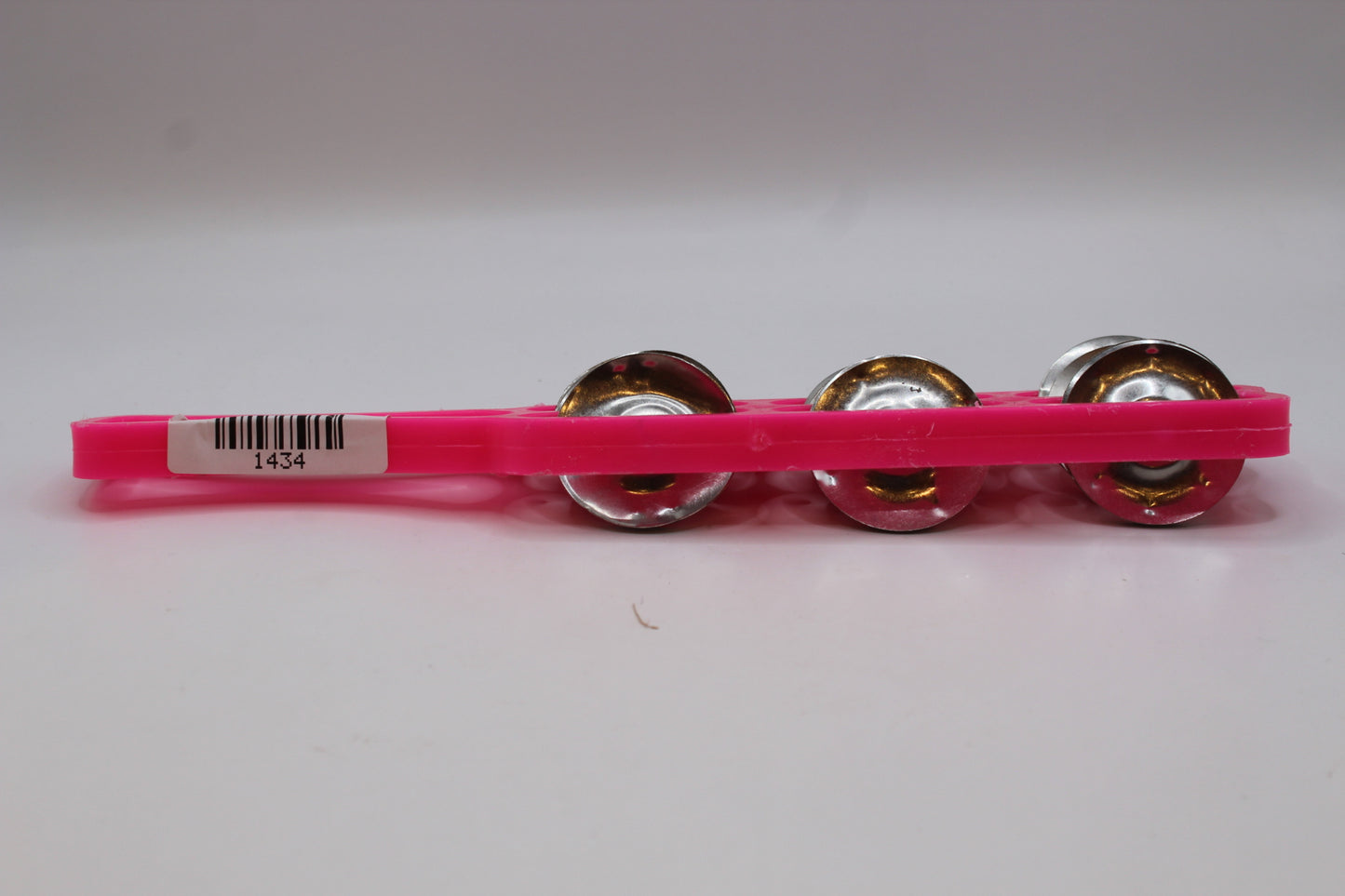 Pink kartal manjeera with handle, 27 x 5 inch — barcode label