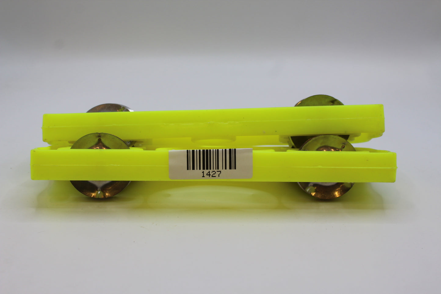 Yellow plastic kartal manjeera twin set — barcode label