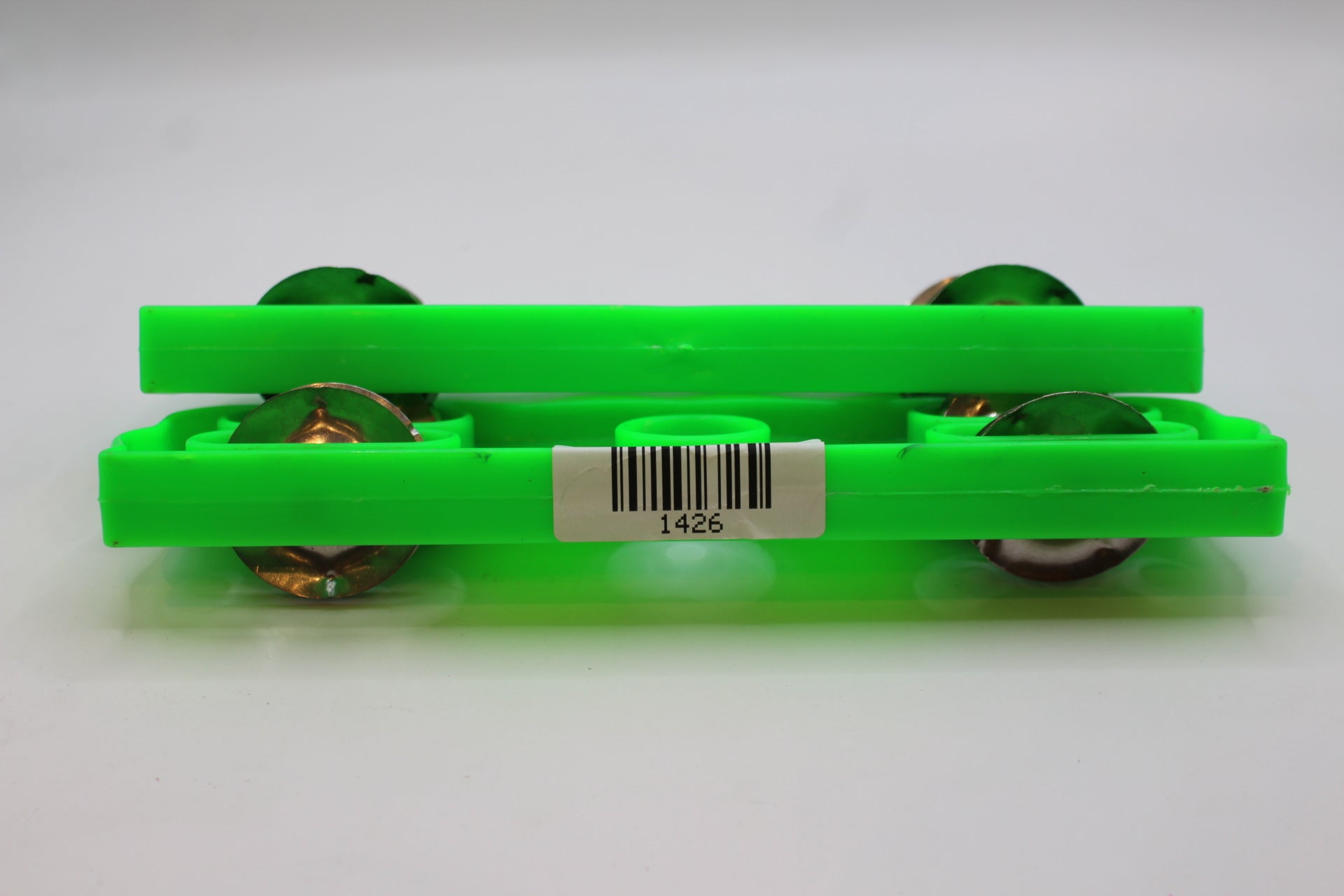 Green plastic kartal manjeera twin set — barcode label